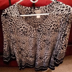 Chico's multi print top Chico's size 3